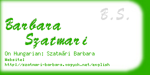 barbara szatmari business card